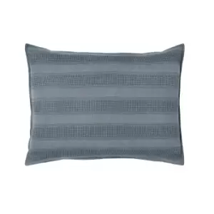 Image of DKNY Avenue Stripe Standard Pillowcase, Denim