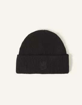 image of Accessorize Womens Crown Beanie Black