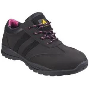 Image of Amblers FS706 Sophie lace Up Safety Trainer, Black, Size 4 (pair 2 each)