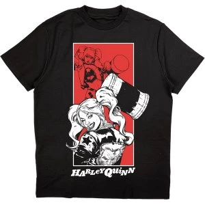 Image of DC Comics - Harley Quinn Hammer Unisex Large T-Shirt - Black