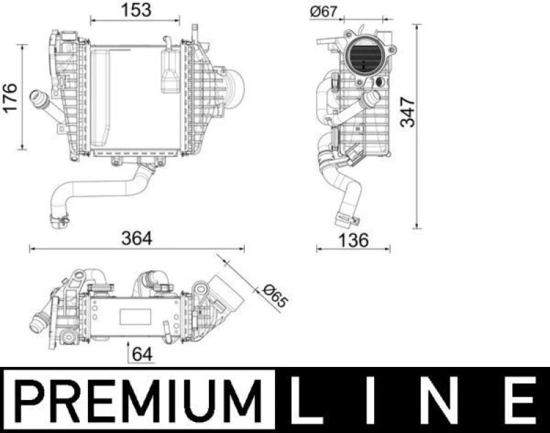 Image of Intercooler MAHLE CI 641 000P