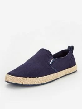 image of Superdry Hybrid Slip On Classic Espadrilles - Navy, Size 8, Men