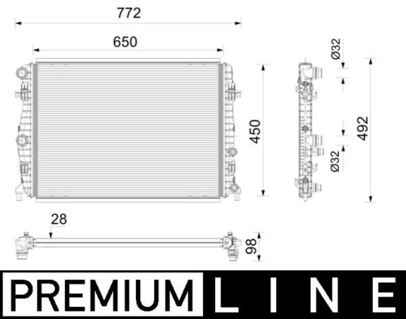 Image of Engine radiator MAHLE CR 2785 000P
