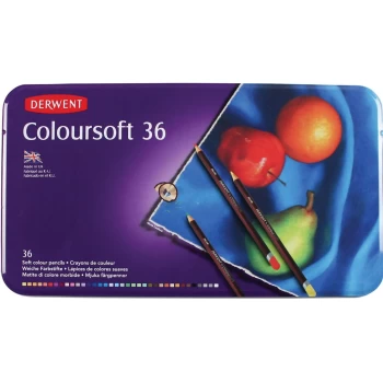 image of Derwent Coloursoft Pencils Set of 36