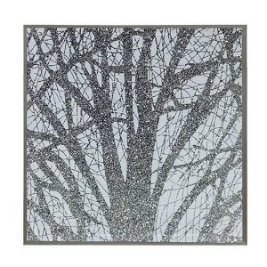 Image of Silver Glass Woodland Set Of 4 Coasters By Lesser & Pavey