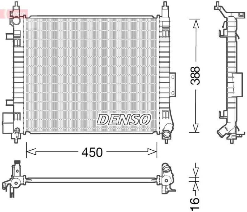 Image of DENSO Engine radiator DENSO DRM46054