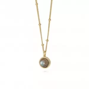 Image of Labrodite Healing Stone 18ct Gold Plate Necklace HN1007_GP