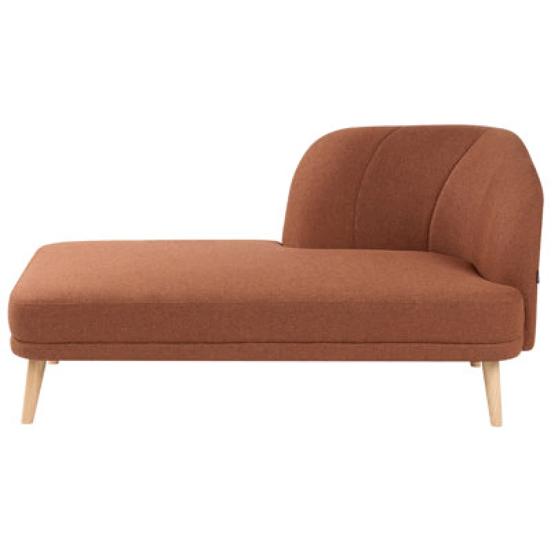 Image of Beliani Right-Hand Chaise Lounge Tanlay Fabric Golden Brown