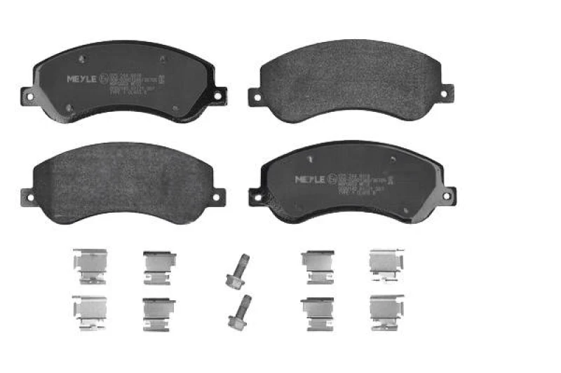 Image of MEYLE 025 244 8418 Brake pad set Front Axle, excl. wear warning contact, Original Quality, with anti-squeak plate Brake Pad Set,disc brake (402)