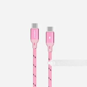 image of Momax Elite Link Type-C to Type-C Cable (1m) DTC3P - Pink