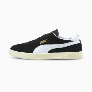 image of Womens PUMA Club Trainers, Black/White/Gold, size 6.5, Shoes