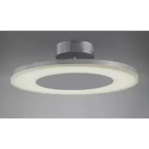 Image of Ceiling light Hemisferic 1 X 36W LED round 3000K, 3240lm, satin aluminium/frosted acrylic