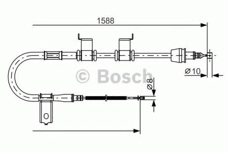 Image of Bosch 1 987 482 358 Brake Cable 1588mm Cable,parking brake (124)