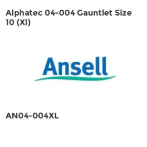 Image of ANSELL ALPHATEC 04-004 GAUNTLET SIZE 10