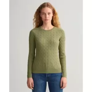 Image of Gant Cable Knit Jumper - Green