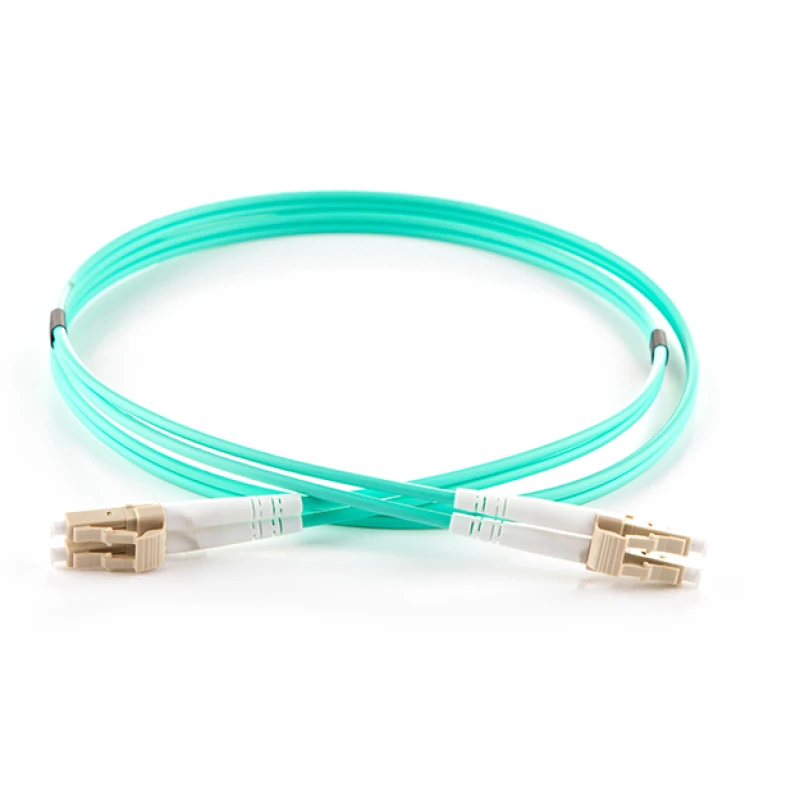 Image of connektgear 10M AQUA LC to LC 50/125 Micron OM4 Duplex Fibre Optic Pat