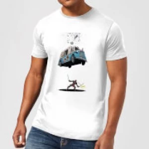 Image of Marvel Deadpool Ice Cream Mens T-Shirt - White - 5XL