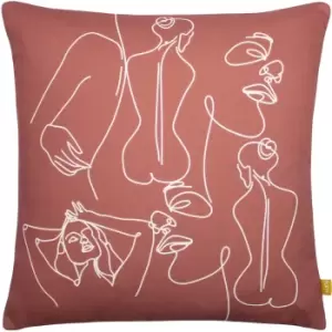 Image of Furn Recycled Bodyart Cushion Cover (43cm x 43cm) (Red Clay)