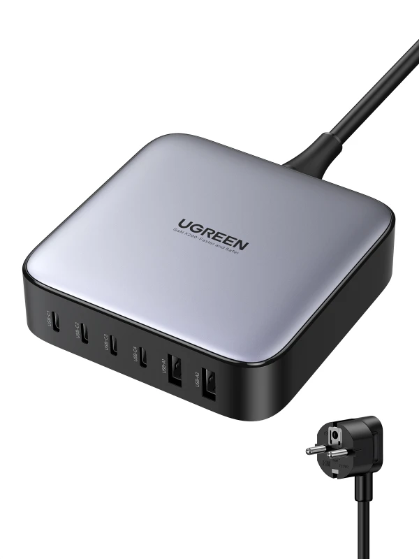 Image of Ugreen 40914 Nexode 200W GaN Desktop USB-C USB-A Charger
