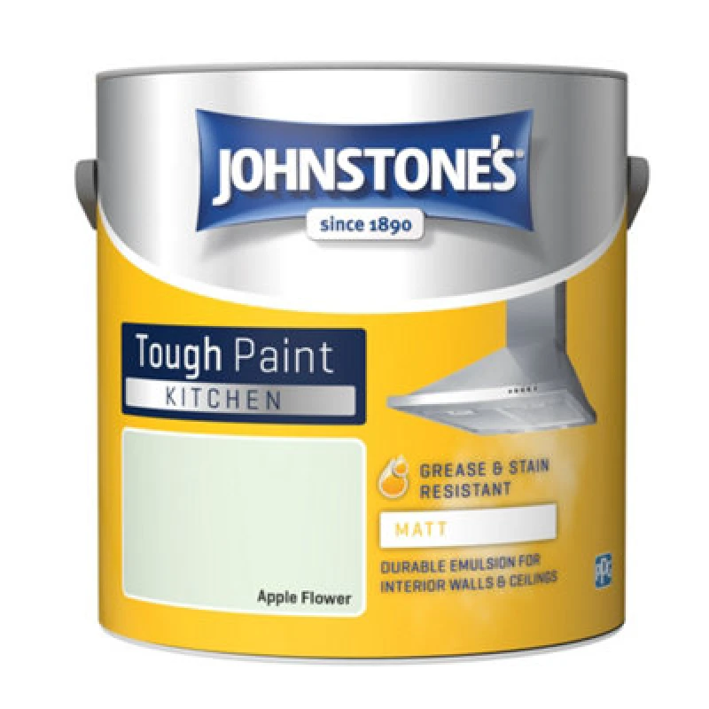 Image of Johnstone's Kitchen Matt Tough Paint Apple Flower - 2.5L