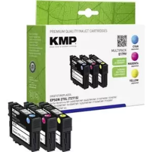 Image of KMP Ink replaced Epson T2715, 27XL Compatible Set Cyan, Magenta, Yellow E179V 1627,4005