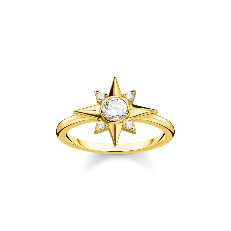 Image of Thomas Sabo Solitaire Ring - Gold Gold One Size