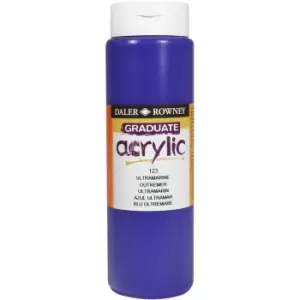 image of Daler Rowney 123500123 Graduate Acrylic Paint 500ml Ultramarine Blue