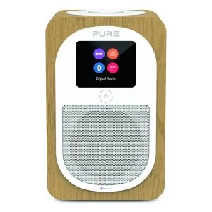 image of Evoke H3 Compact DABFM Radio with Bluetooth and Full Colour Screen in Oak