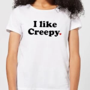 Image of I Like Creepy Womens T-Shirt - White - 3XL