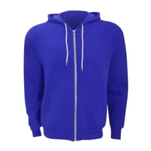 image of Canvas Unixex Zip-up Polycotton Fleece Hooded Sweatshirt / Hoodie (M) (True Royal)