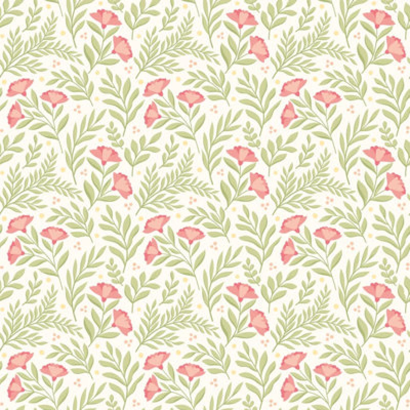 Image of Hoopla Walls Petite Posy Coral Smooth Matt Wallpaper