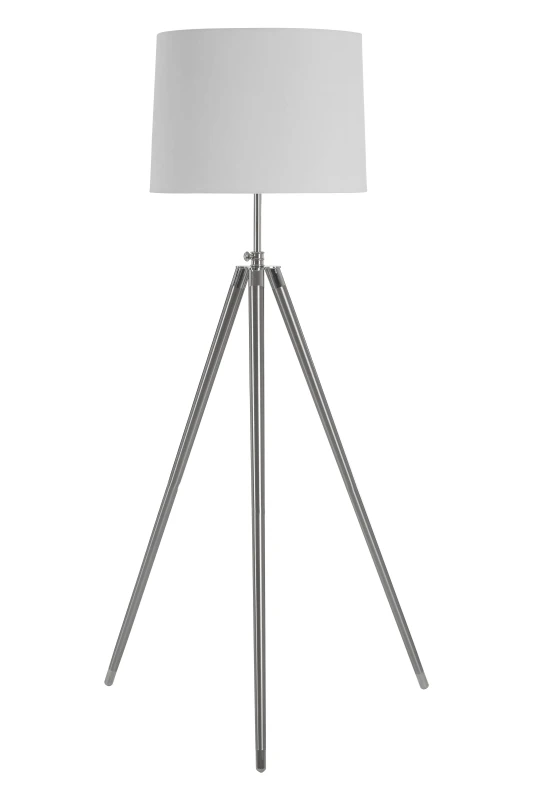 Image of Premier Housewares Interiors by Premier Unique Tripod Floor Lamp with EU Plug Cream