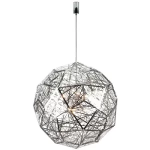 image of Linea Verdace Polyhedron Spherical Pendant Ceiling Light Chrome