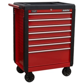 image of Sealey AP3407 Rollcab 7 Drawer with Ball Bearing Slides - Red