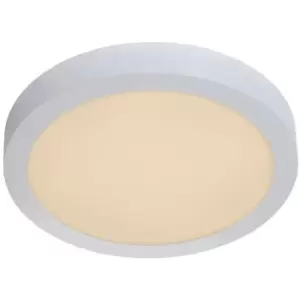 image of Lucide BRICE-LED - Flush Ceiling Light Bathroom - Ø30cm - LED Dim. - 1x30W 3000K - IP44 - White