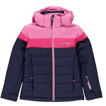 Image of Nevica Bubble Jacket Juniors - Navy/Pink