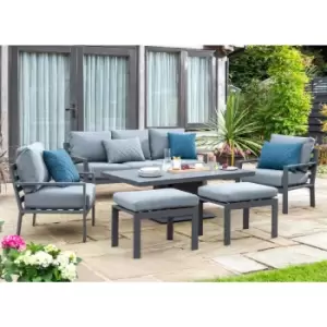 Image of Handpicked Titchwell Lounge Set with Gas Adjustable Table - Grey
