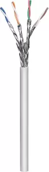 image of Intellinet Network Bulk Cat7a Cable, 22 AWG, Solid Wire, Grey,...