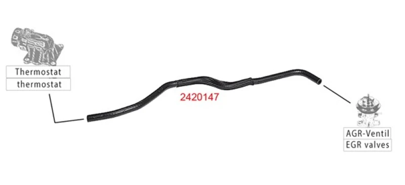 Image of Radiator hose METZGER 2420147