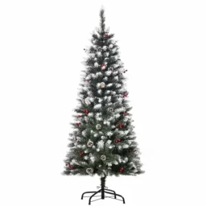 image of Artificial Christmas Tree with Pinecones 150cm, Green