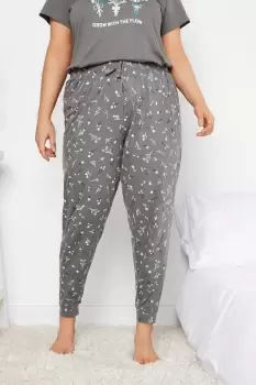 Image of Printed Cuffed Pyjama Bottoms