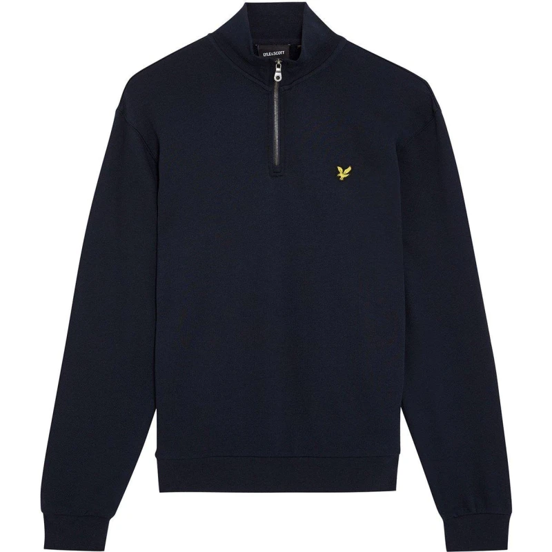 Image of Lyle & Scott Loopback Quarter Zip Sweatshirt Dark Navy XL