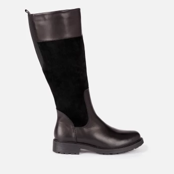 Image of Clarks Womens Orinoco 2 Hi Leather/Warm Lined Knee High Boots - Black - UK 6