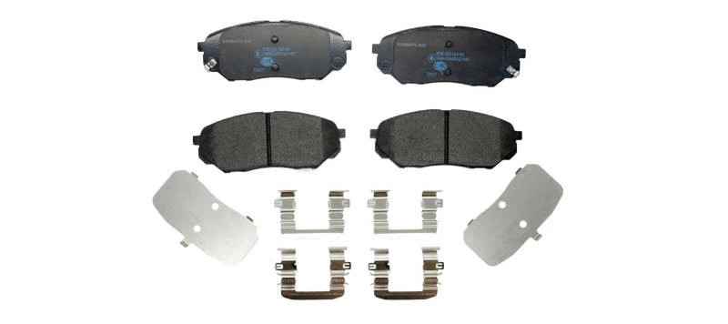 Image of HELLA 8DB 355 024-901 Brake pad set with acoustic wear warning, with accessories Brake Pad Set,disc brake (402)