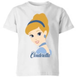 image of Disney Princess Colour Silhouette Cinderella Kids T-Shirt - White - 11-12 Years