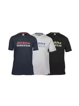 Image of Dickies Dickies Rutland 3 Pack Graphic T-Shirt, Black Size M Men
