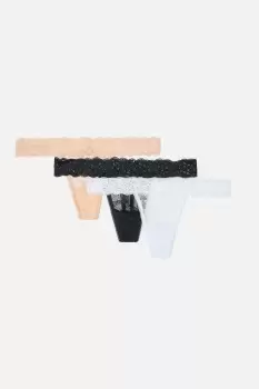 Image of Lace Thongs Set of Three