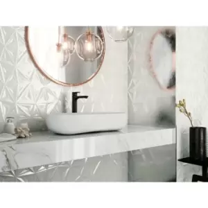 White 3D Effect Wall Tile 28.5 x 33cm - Suma