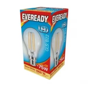 image of Eveready LED Filament GLS B22 1050LM BC 8.5W 27000K