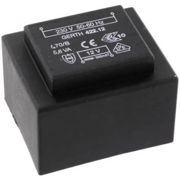 Image of PCB mount transformer 1 x 230 V 2 x 18 V AC 5.60 VA 155 mA